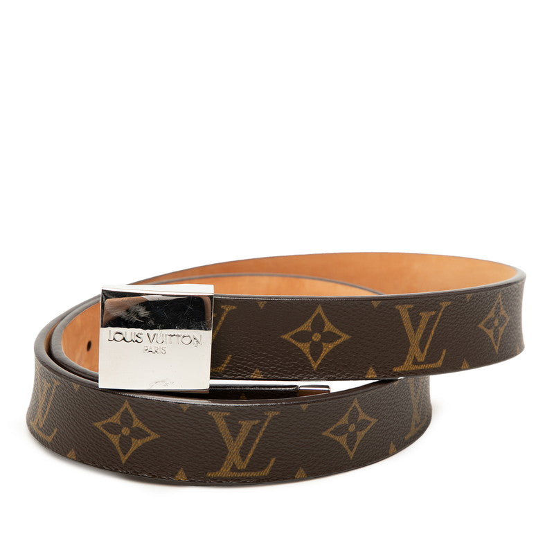 ルイ ヴィトン モノグラム サンチュール キャレ ベルト サイズ：90/36 M6801 ブラウン PVC メンズ LOUIS VUITTON 【中古】