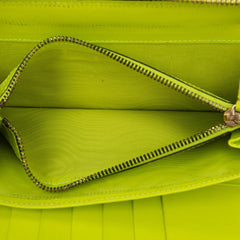 ヴァレンティノ ロックスタッズ ラウンドファスナー 長財布 オーガナイザー イエロー レザー メッキ レディース VALENTINO 【中古】