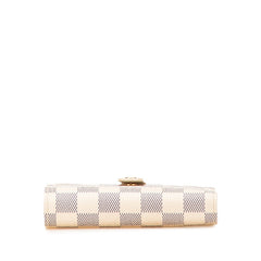 ルイ ヴィトン ダミエアズール ポルトフォイユ ヴィエノワ 二つ折り財布 N61676 ホワイト PVC レザー レディース LOUIS VUITTON 【中古】