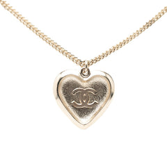 シャネル ココマーク ハート ラインストーン ネックレス ゴールド メッキ フェイクパール レディース CHANEL 【中古】