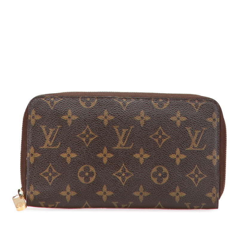 ルイ ヴィトン モノグラム ジッピーオーガナイザー 長財布 M60002 ブラウン PVC レザー レディース LOUIS VUITTON 【中古】