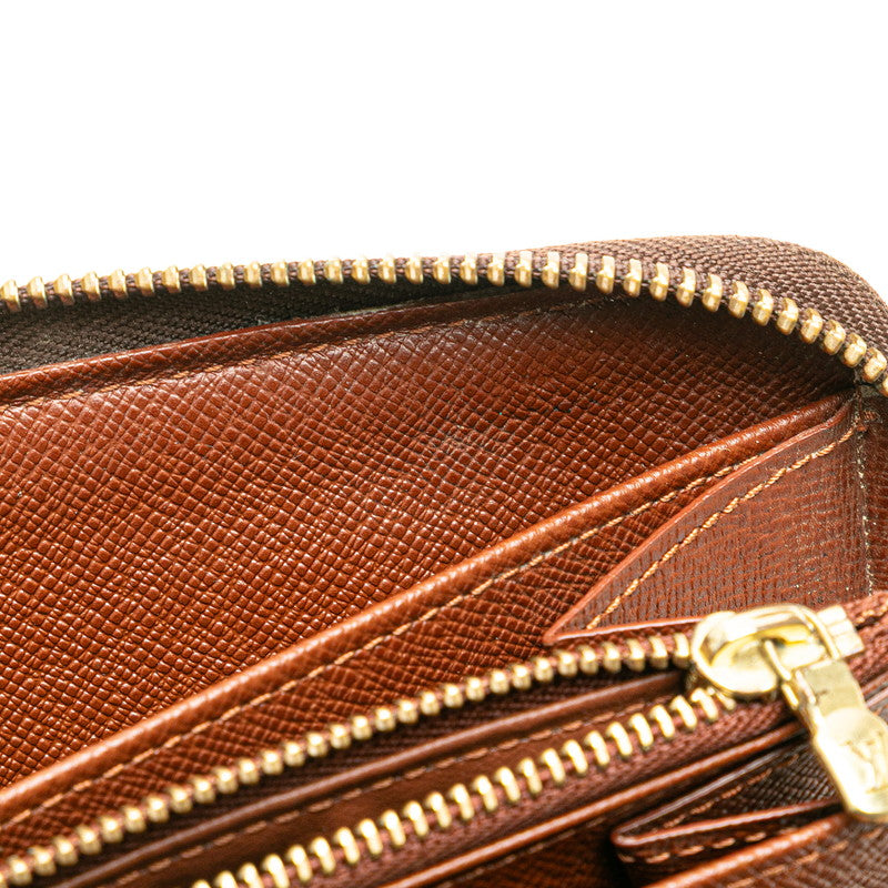 ルイ ヴィトン モノグラム ジッピーオーガナイザー 長財布 M60002 ブラウン PVC レザー レディース LOUIS VUITTON 【中古】
