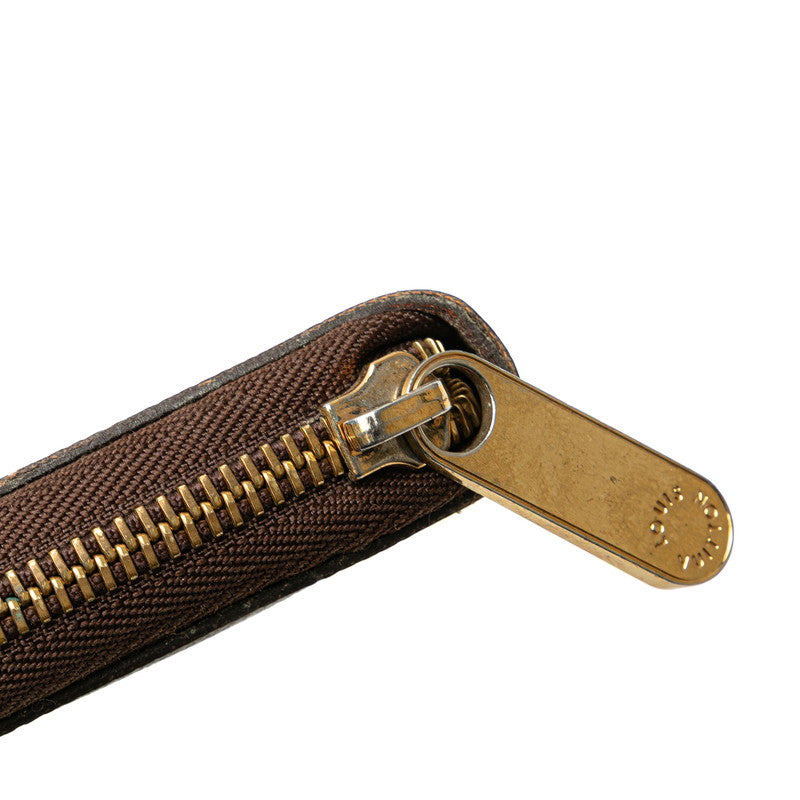 ルイ ヴィトン モノグラム ジッピーオーガナイザー 長財布 M60002 ブラウン PVC レザー レディース LOUIS VUITTON 【中古】