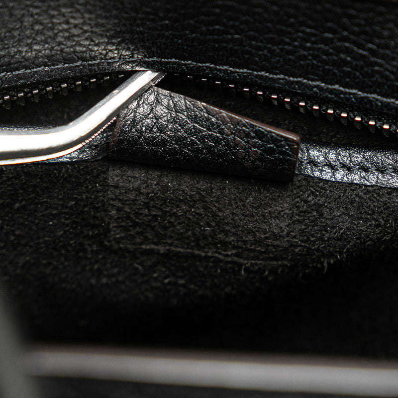 セリーヌ ラゲージ ナノショッパー ハンドバッグ ショルダーバッグ 2WAY ブラック レザー レディース CELINE 【中古】
