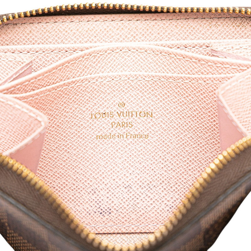 ルイ ヴィトン ダミエ ジッピー コインパース コインケース N60213 ブラウン ローズバレリーヌ PVC レディース LOUIS VUITTON 【中古】