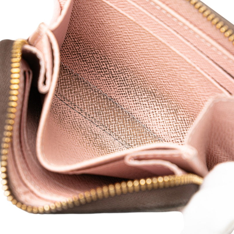 ルイ ヴィトン ダミエ ジッピー コインパース コインケース N60213 ブラウン ローズバレリーヌ PVC レディース LOUIS VUITTON 【中古】