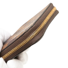 ルイ ヴィトン ダミエ ジッピー コインパース コインケース N60213 ブラウン ローズバレリーヌ PVC レディース LOUIS VUITTON 【中古】