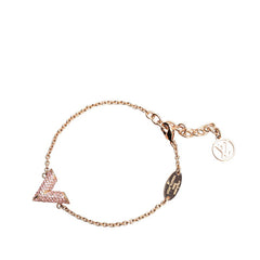 ルイ ヴィトン M68181 ゴールド ピンク メッキ スワロフスキー エセンシャルV ブレスレット レディース LOUIS VUITTON 【中古】