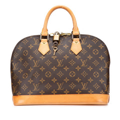 ルイ ヴィトン モノグラム アルマPM ハンドバッグ M51130 ブラウン PVC レザー レディース LOUIS VUITTON 【中古】