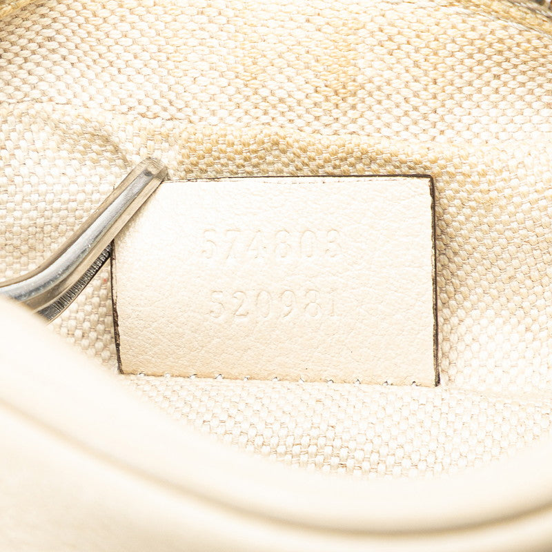 グッチ シェリーライン ロゴ ショルダーバッグ 574803 アイボリー マルチカラー レザー レディース GUCCI 【中古】