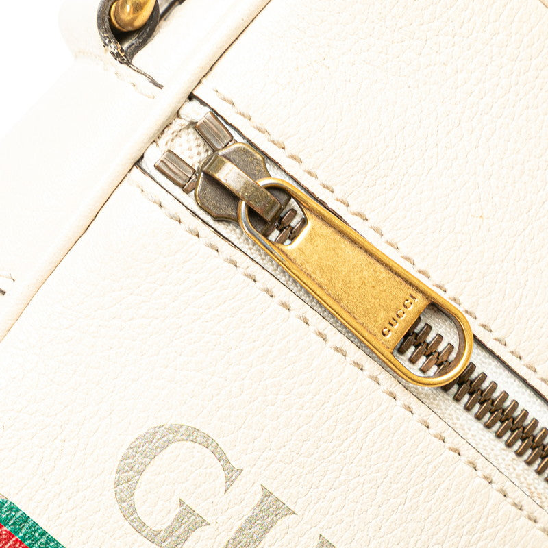 グッチ シェリーライン ロゴ ショルダーバッグ 574803 アイボリー マルチカラー レザー レディース GUCCI 【中古】