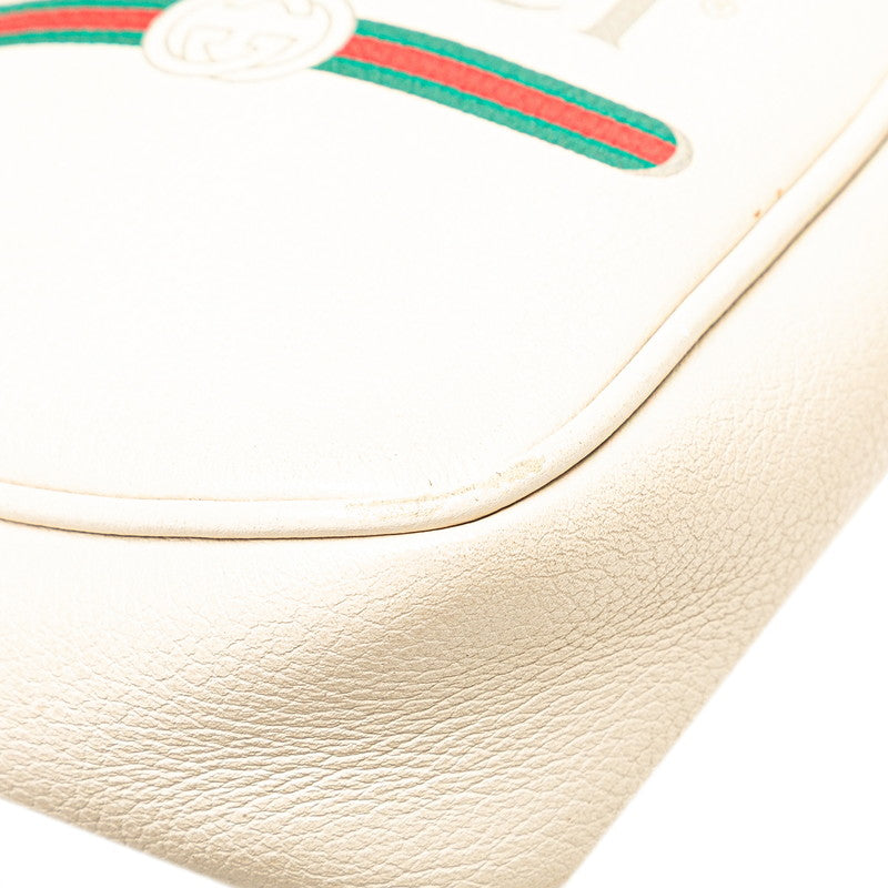 グッチ シェリーライン ロゴ ショルダーバッグ 574803 アイボリー マルチカラー レザー レディース GUCCI 【中古】