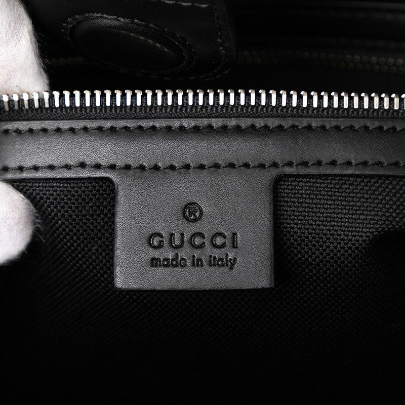 グッチ GGスプリーム トートバッグ 495560 ブラック レッド PVC レザー レディース GUCCI 【中古】