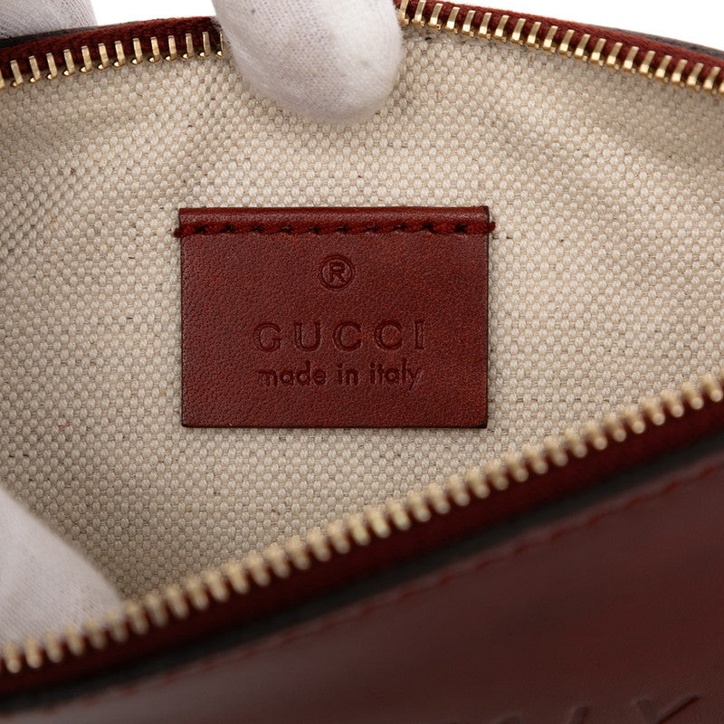 グッチ GGキャンバス クラフト ハンドバッグ トートバッグ 269878 ベージュ レッド キャンバス レザー レディース GUCCI 【中古】