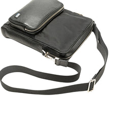 ディオール ロゴ ショルダーバッグ ブラック ナイロン レザー レディース Dior 【中古】