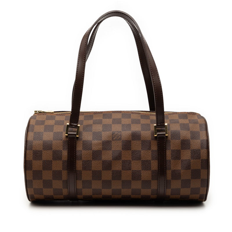 ルイ ヴィトン ダミエ パピヨン30 ハンドバッグ N51303 ブラウン PVC レザー レディース LOUIS VUITTON 中古