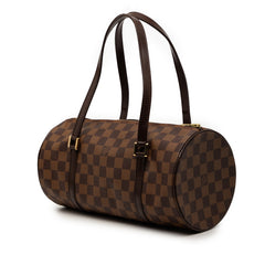 ルイ ヴィトン ダミエ パピヨン30 ハンドバッグ N51303 ブラウン PVC レザー レディース LOUIS VUITTON 【中古】