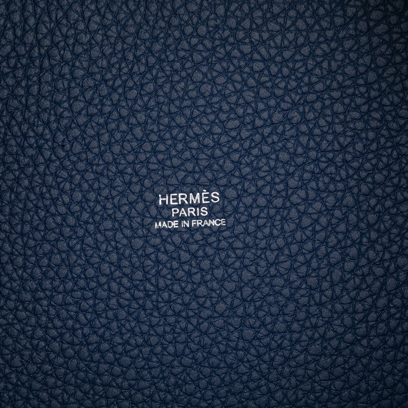 エルメス ピコタンロックPM エクラ ハンドバッグ ブルーブライトン カプシーヌ レッド トリヨンクレマンス スイフト レディース HERMES 【中古】