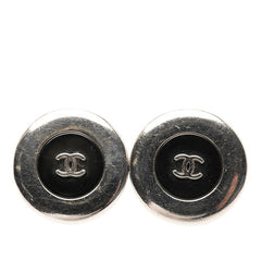 シャネル ココマーク イヤリング シルバー ブラック メタル レディース CHANEL 【中古】