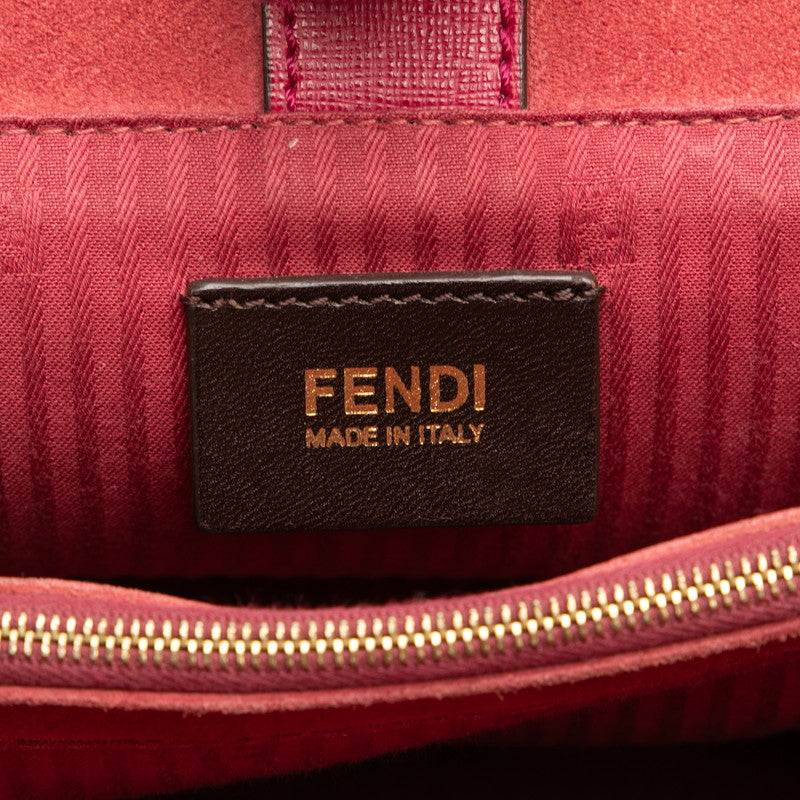 フェンディ プチ トゥージュール ハンドバッグ ショルダーバッグ 2WAY 8BH253 ピンク レザー レディース FENDI 【中古】