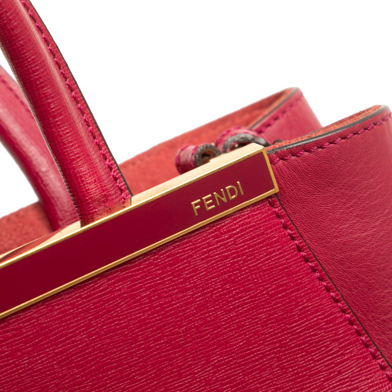 フェンディ プチ トゥージュール ハンドバッグ ショルダーバッグ 2WAY 8BH253 ピンク レザー レディース FENDI 【中古】