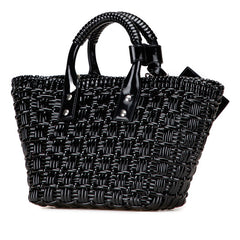 バレンシアガ ビストロXS ショルダーバッグ バスケットバッグ 2WAY 671342 ブラック パテントレザー レディース BALENCIAGA 【中古】