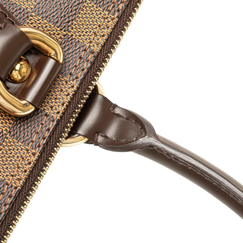 ルイ ヴィトン ダミエ サレヤPM ハンドバッグ トートバッグ N51183 ブラウン PVC レザー レディース LOUIS VUITTON 【中古】