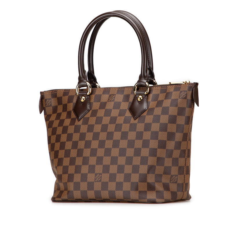 ルイ ヴィトン ダミエ サレヤPM ハンドバッグ トートバッグ N51183 ブラウン PVC レザー レディース LOUIS VUITTON 【中古】