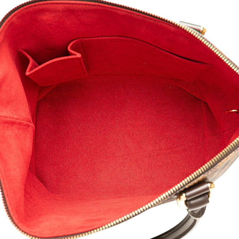 ルイ ヴィトン ダミエ サレヤPM ハンドバッグ トートバッグ N51183 ブラウン PVC レザー レディース LOUIS VUITTON 【中古】
