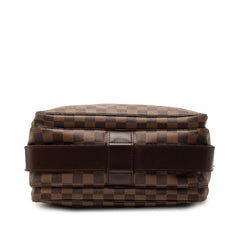 ルイ ヴィトン ダミエ ナヴィグリオ 斜め掛け ショルダーバッグ N45255 ブラウン PVC レディース LOUIS VUITTON 【中古】