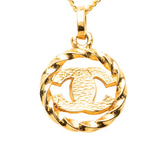 シャネル ヴィンテージ ココマーク ネックレス ゴールド メッキ ラインストーン レディース CHANEL 【中古】