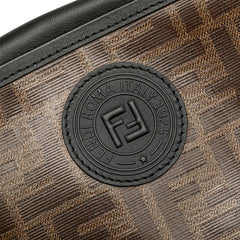 フェンディ ズッカ キャム カメラバッグ 斜め掛け ショルダーバッグ 8BS019 ブラウン ブラック PVC レディース FENDI 【中古】