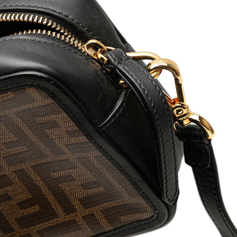 フェンディ ズッカ キャム カメラバッグ 斜め掛け ショルダーバッグ 8BS019 ブラウン ブラック PVC レディース FENDI 【中古】