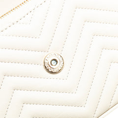 ブルガリ セルペンティ ショルダーバッグ ボディバッグ 2WAY ホワイト アイボリー レザー レディース BVLGARI 【中古】