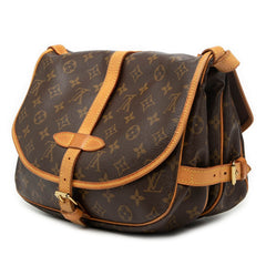 ルイ ヴィトン モノグラム ソミュール30 斜め掛け ショルダーバッグ M42256 ブラウン PVC レザー レディース LOUIS VUITTON 【中古】