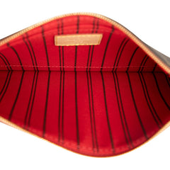 ルイ ヴィトン モノグラム ネヴァーフルMM 付属 ポーチ ブラウン レッド PVC レディース LOUIS VUITTON 【中古】