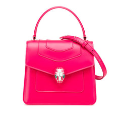 ブルガリ セルペンティ フォーエバー ハンドバッグ ショルダーバッグ 2WAY ピンク レザー レディース BVLGARI 【中古】