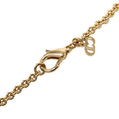 ディオール ロゴ ネックレス ゴールド メッキ ラインストーン レディース Dior 中古