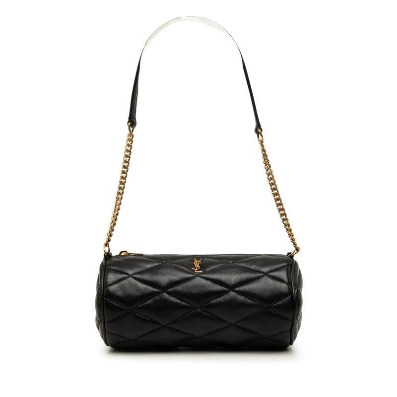 サンローラン サド ミニチューブバッグ チェーン ハンドバッグ 699703 ブラック ゴールド レザー レディース SAINT LAURENT 中古