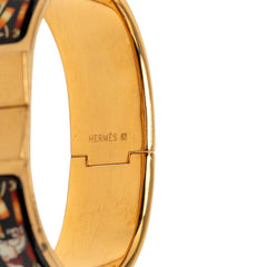 エルメス エマイユGM ロケ ブレスレット ゴールド マルチカラー メッキ レディース HERMES 【中古】