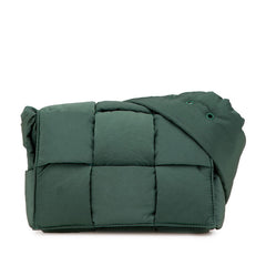 ボッテガヴェネタ パデット テック カセット スモール ショルダーバッグ 755182 カーキ ポリアミド レディース BOTTEGAVENETA 【中古】