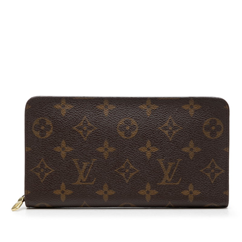 ルイ ヴィトン モノグラム ポルトモネジップ ラウンドファスナー 長財布 M61727 ブラウン PVC レザー レディース LOUIS VUITTON 中古