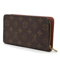 ルイ ヴィトン モノグラム ポルトモネジップ ラウンドファスナー 長財布 M61727 ブラウン PVC レザー レディース LOUIS VUITTON 中古