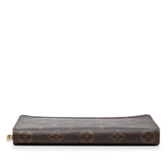 ルイ ヴィトン モノグラム ポルトモネジップ ラウンドファスナー 長財布 M61727 ブラウン PVC レザー レディース LOUIS VUITTON 中古