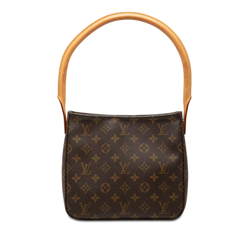 ルイ ヴィトン モノグラム ルーピングMM ショルダーバッグ ハンドバッグ M51146 ブラウン PVC レザー レディース LOUIS VUITTON 【中古】