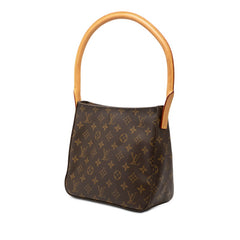 ルイ ヴィトン モノグラム ルーピングMM ショルダーバッグ ハンドバッグ M51146 ブラウン PVC レザー レディース LOUIS VUITTON 【中古】
