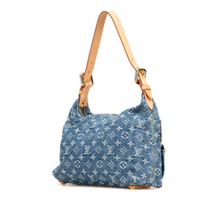 ルイ ヴィトン モノグラム デニム バギーPM ショルダーバッグ M95049 ブルー デニム レザー レディース LOUIS VUITTON 【中古】