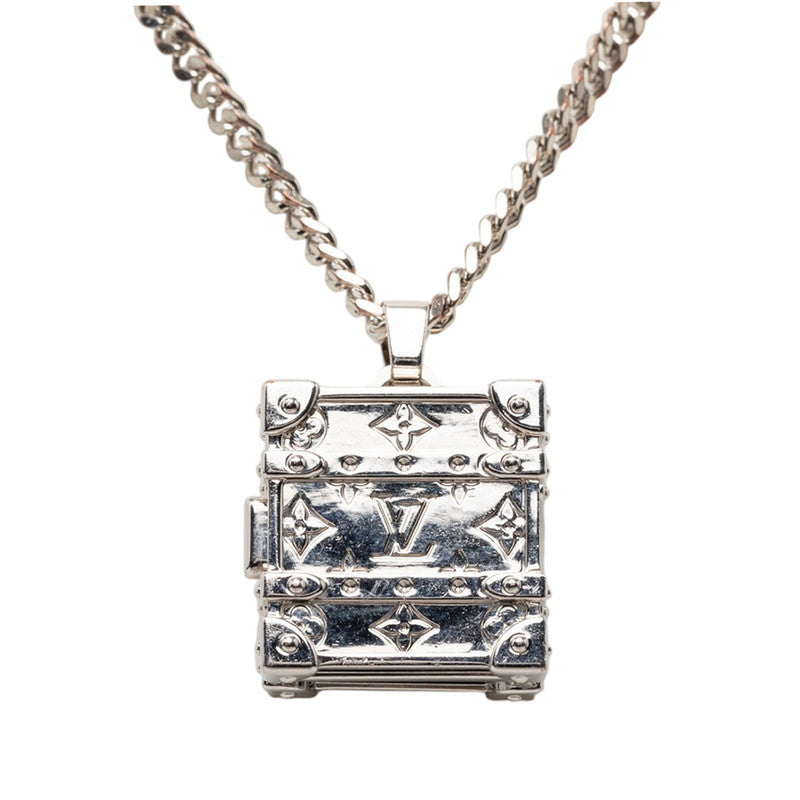 ルイ ヴィトン ペンダント LVトランク ネックレス M00527 シルバー メタル レディース LOUIS VUITTON 【中古】