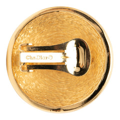ディオール CDロゴ ラウンド イヤリング ゴールド メッキ レディース Dior 【中古】