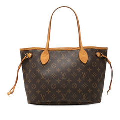 ルイ ヴィトン モノグラム ネヴァーフルPM ハンドバッグ トートバッグ M40155 ブラウン PVC レザー レディース LOUIS VUITTON 【中古】
